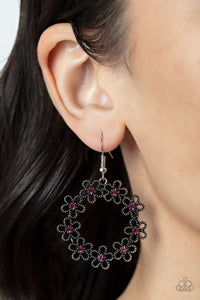 Floral Halos - Pink Paparazzi Earrings