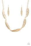 Light Flight - Gold Paparazzi Necklace