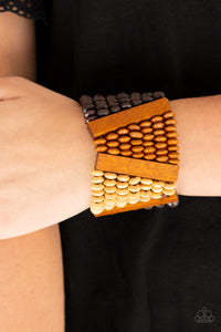 HAUTE In Hispaniola - Brown Wood Bracelet