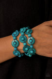 Cancun Catch - Blue Wood Paparazzi Bracelet