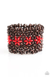 Bahama Babe - Red Wood Paparazzi Bracelet