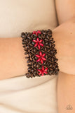 Bahama Babe - Red Wood Paparazzi Bracelet