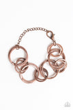 Jump Into The Ring - Copper Paparazzi Necklace Set