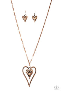 Hardened Hearts - Copper Paparazzi Necklace