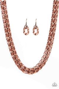 Put It On Ice - Copper Paparazzi Necklace