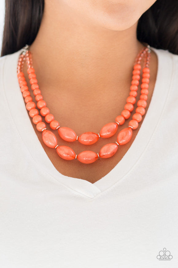 Sundae Shoppe - Orange Paparazzi Necklace