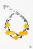 So Shore Of Yourself - Yellow Paparazzi Necklace Set