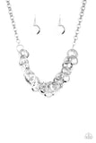 Ringing In The Bling - Silver Paparazzi Necklace Set