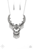 Rogue Vogue - Silver Paparazzi Necklace Set