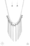 Powerhouse Prowl - Silver Paparazzi Necklace Set