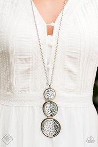 Buckle Down Multi - Silver Paparazzi Necklace Set