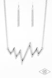 In A Heartbeat - Silver Paparazzi Necklace