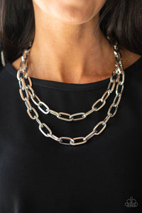 Make A CHAINge - Silver Paparazzi Necklace