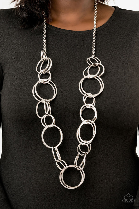 Natural Born Ringleader - Silver Paparazzi Necklace