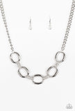 Boss Boulevard - Silver Paparazzi Necklace Set