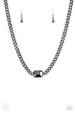 Catwalk Conqueror - Gunmetal Paparazzi Necklace Set