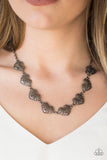 Easy To Adore - Gunmetal Paparazzi Necklace Set