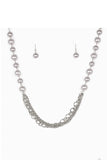 Runaway Bridesmaid Pearls - Silver Paparazzi Necklace