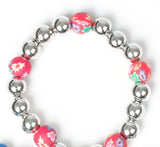 Paparazzi Starlet Shimmer - Silver Flower & Multi Bracelets