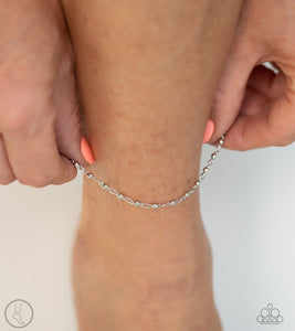 Shore Shimmer - Silver Paparazzi Anklet