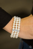 Royal Wedding - White Paparazzi Bracelet