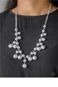 Soon To Be Mrs Pearls - Silver Paparazzi Necklace