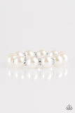 Here Comes The Bridesmaid - White Paparazzi Bracelet