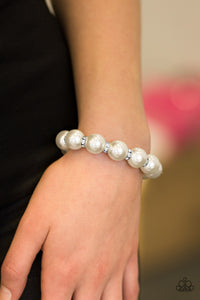 Here Comes The Bridesmaid - White Paparazzi Bracelet