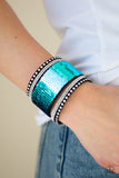 Mermaids Have More Fun - Blue Paparazzi Bracelet Wrap