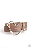 One Love, One Heart - Brown Paparazzi Bracelet Wrap