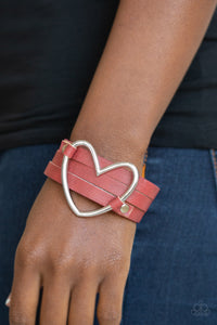 One Love, One Heart - Red Paparazzi Bracelet