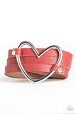 One Love, One Heart - Red Paparazzi Bracelet