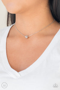 Modest Shine - White Paparazzi Choker Necklace