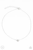 Modest Shine - White Paparazzi Choker Necklace