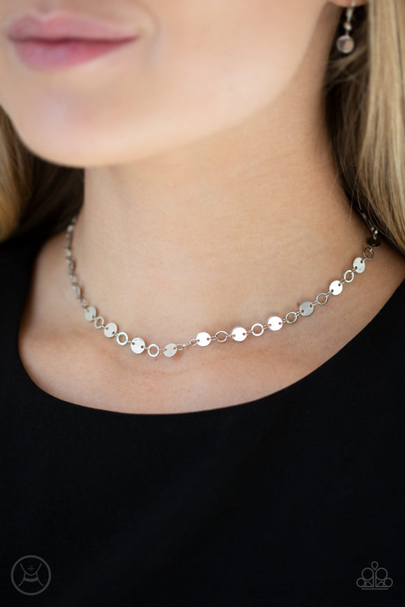 Inner Spotlight - Silver Paparazzi Choker Necklace