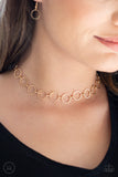 Metro Spunk - Gold Paparazzi Choker Necklace