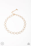 Metro Spunk - Gold Paparazzi Choker Necklace