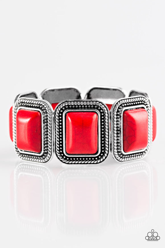 Cowgirl Chic - Red Paparazzi Bracelet Set