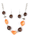 Earth Goddess - Orange Paparazzi Necklace Set