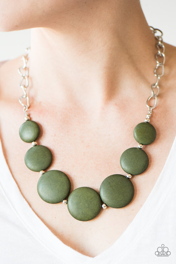 Bedrock Betty - Green Paparazzi Necklace