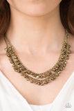 Majestic Marinas - Brass Paparazzi Necklace Set