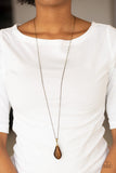 Friends in GLOW Places - Brass Paparazzi Necklace