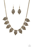 Leafy Lagoon - Brass Paparazzi Necklace