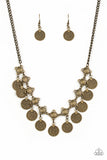 Walk The Plank - Brass Paparazzi Necklace