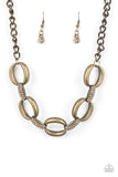 Boss Boulevard - Brass Paparazzi Necklace Set