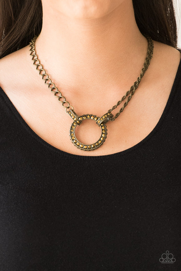 Razzle Dazzle - Brass Paparazzi Necklace