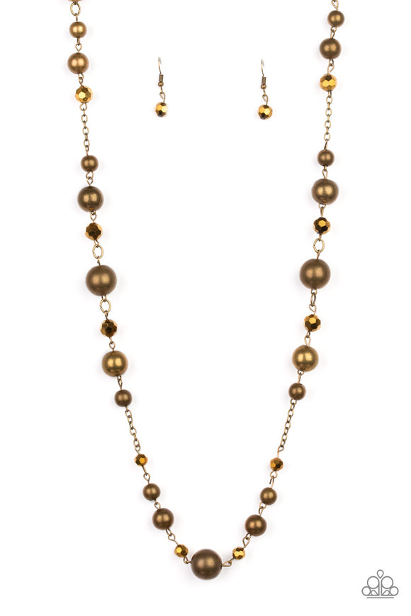 Modernly Majestic - Brass Paparazzi Necklace