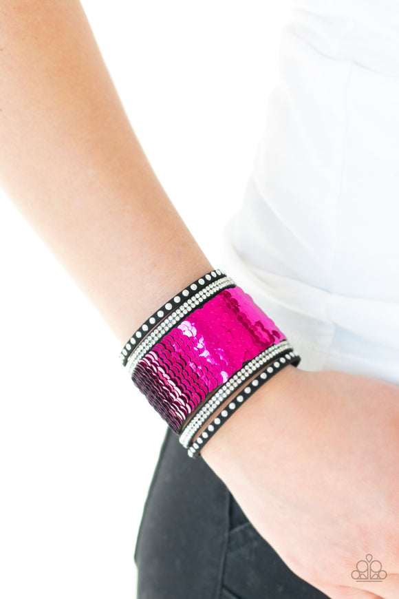 Mermaids Have More Fun - Pink Paparazzi Bracelet Wrap