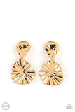 Empress Of The Amazon - Gold Clip-on Paparazzi Earrings