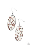 Stone Sculptures - Brown Paparazzi Earrings